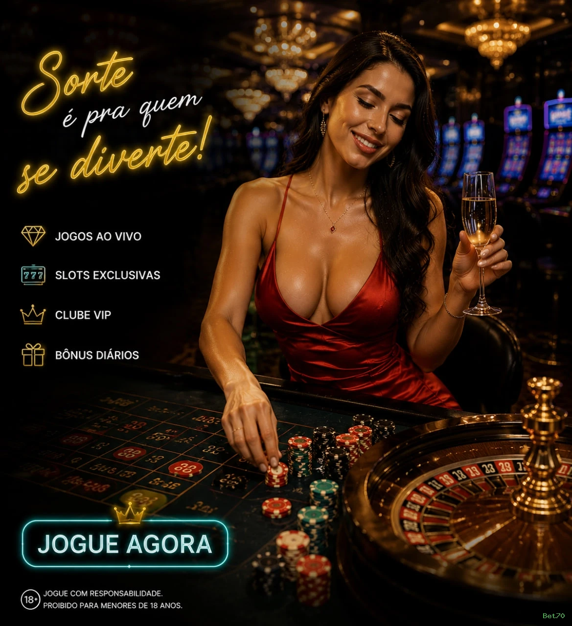 Bônus e prêmios Bet70